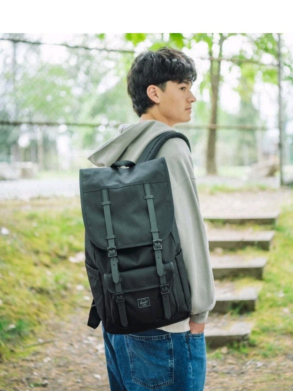 Herschel Little America 30L Backpack Black Tonal Travel Laptop School Bag